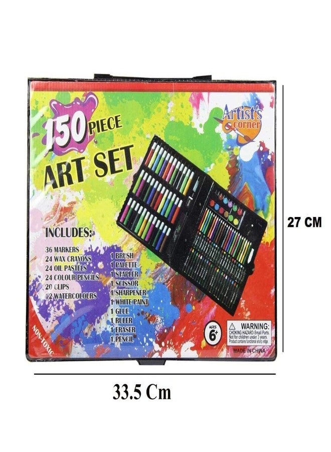 DHARMISHO Deluxe Children’s Drawing & Painting Art Set - (150 Piece), Crayon & Color Set, Art Supplies Case, Perfect Return Gift for Birthday - Image 2